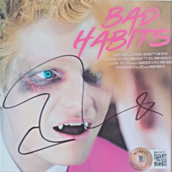 Ed Sheeran Signed Bad Habits Compact Disc Framed Beckett Shivers Autograph Album - Picture 3 of 6